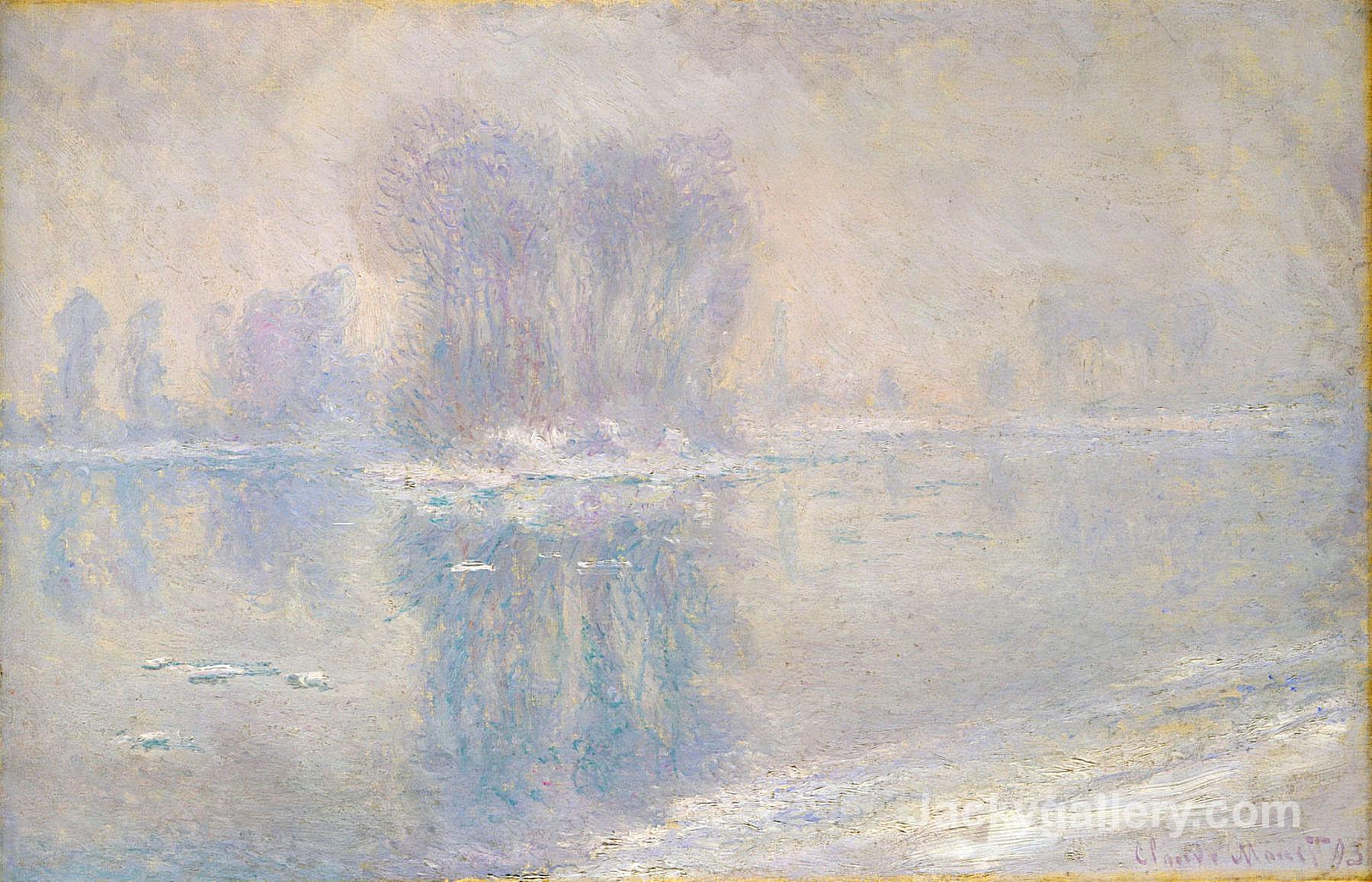 Ice on the Siene at Bennecourt by Claude Monet paintings reproduction